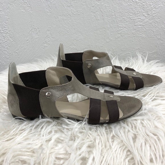 ATTILIO GIUSTILLE LEOMBRUNI - AGL - SIZE 7 / 37 - BROWN METALLIC SANDALS S3 - Picture 4 of 16